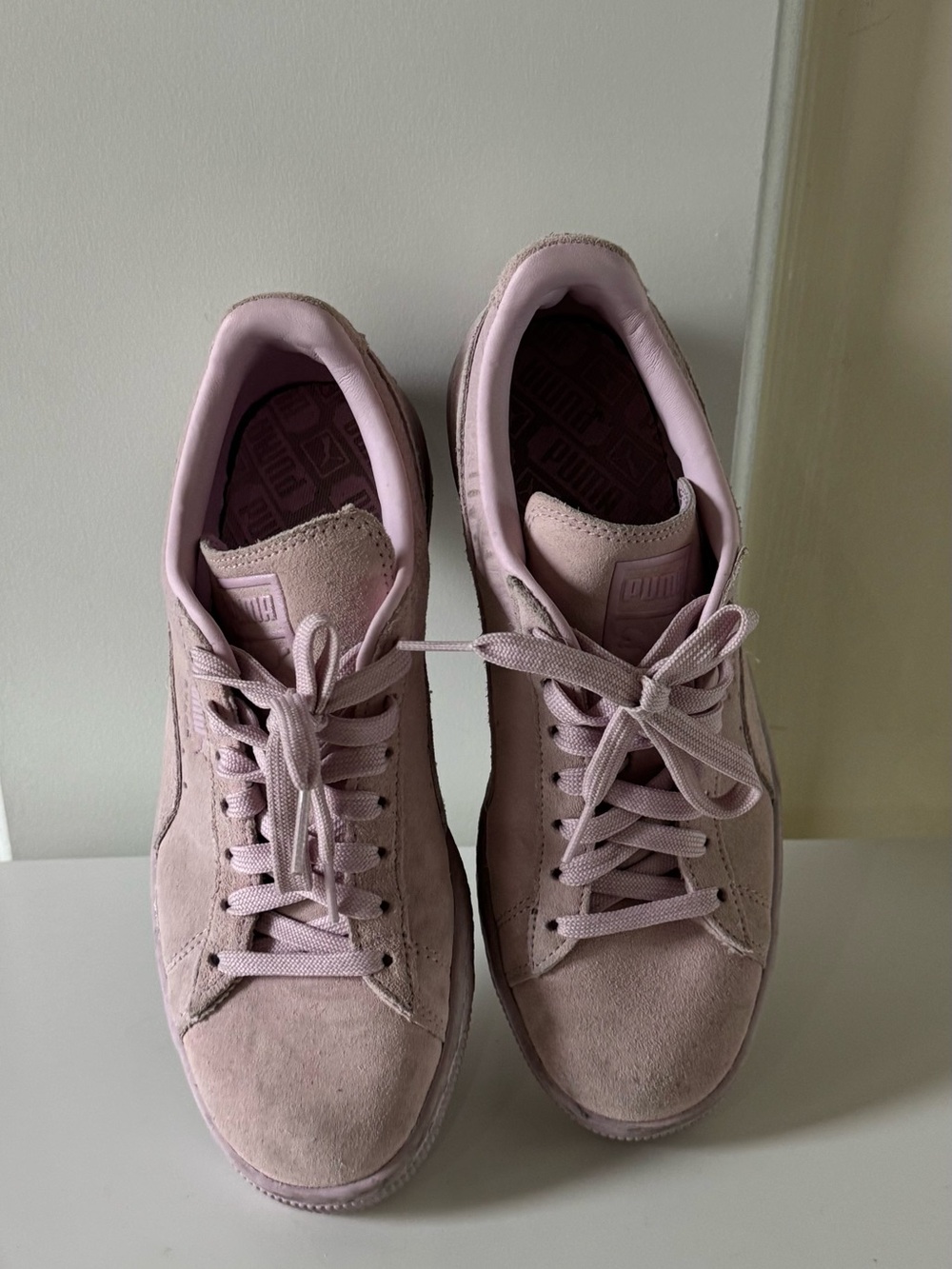Puma Women's Suede Sneakers in Dusty Pink